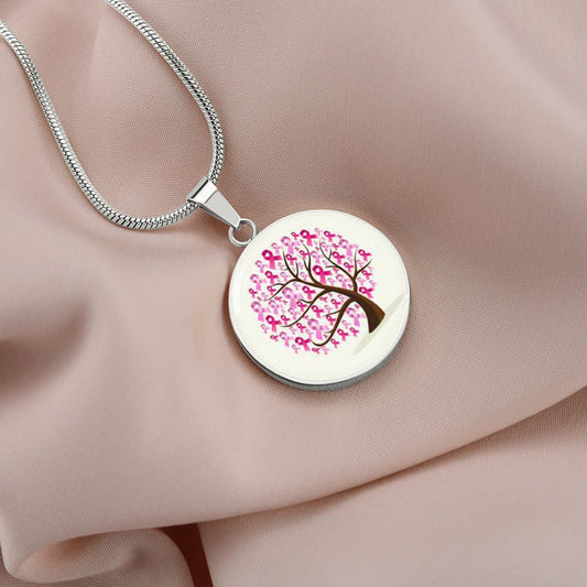 Breast Cancer Awareness Tree Necklace